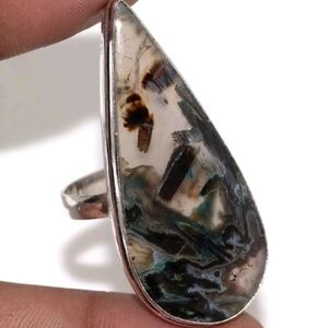 Stick agate ring, size 10.5
